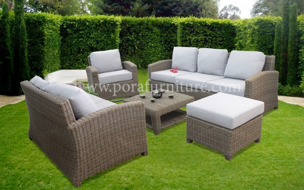 Vietnamese Wicker Furniture Offers Neutral Color Match Inside or on Patio